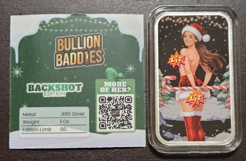 Bullion Baddies Candie Cane Naughty "Backshot" Edition - Series 5 Silver