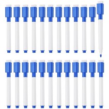 Whiteboard Pen, 0.5-1mm Fine Tip Dry Erase Deep Blue White Board Markers, 24 Pcs