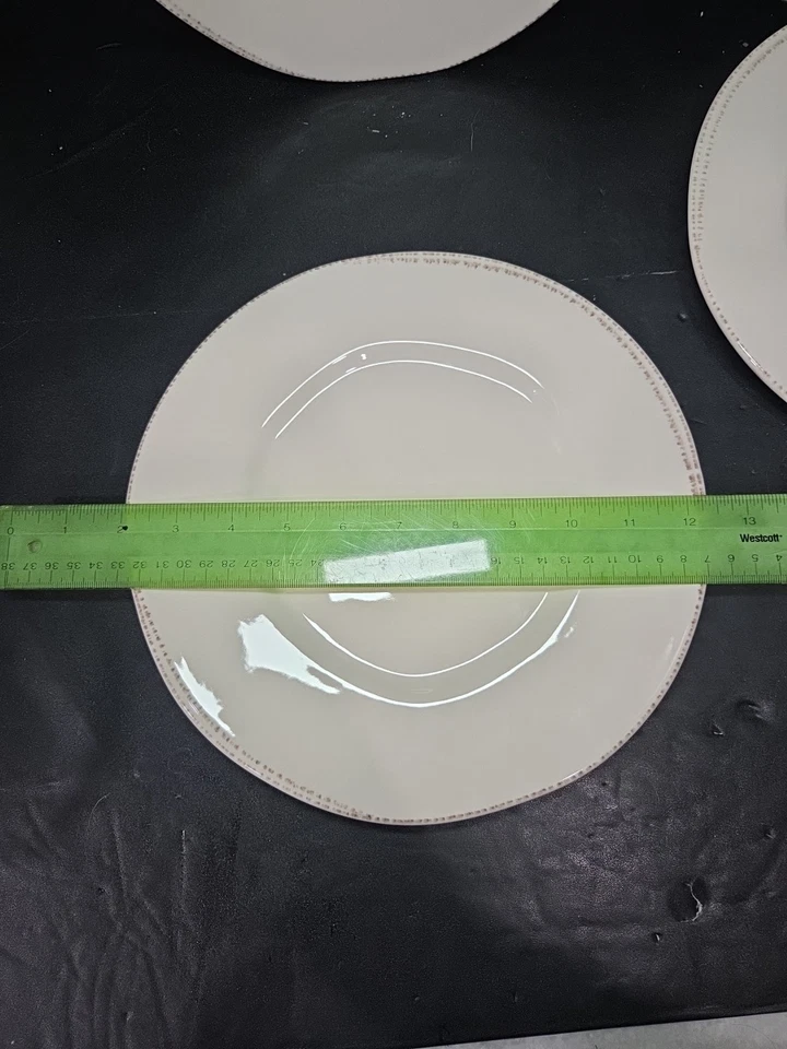 Juego de 4 platos de cena Libbey Farmhouse Fh-503 242 marfil crema Foto 4 de 4