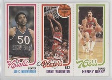 1980-81 Topps Joe Meriweather C Kermit Washington Henry Bibby #177-196-169 05v0