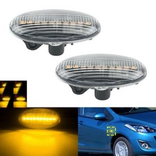 1 Paar Weiß LED Seitenblinker Blinkleuchte für Mazda 2 DE,DH 03-15,3 BK/BL 03-14