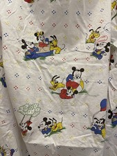 VTG 1984 Disney Babies Baby Mickey Mouse Minnie Goofy Donald Crib Sheet Fitted