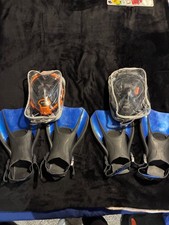 scuba mask and fins sets. Two sets