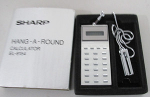 Vintage SHARP Hang-A-Round Calculator EL-8154 Miniature Calculator On A Chain