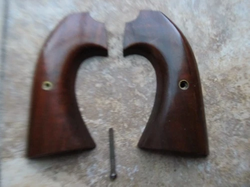 Nice Pair of Hardwood Colt Bisley Revolver Pistol Grips, Civil War