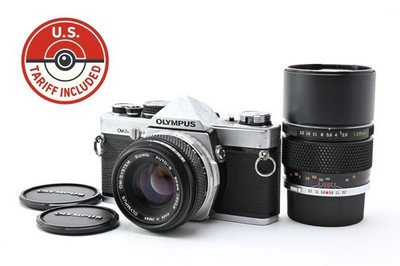 [Exc+5] Olympus OM-2N Silver Zuiko 50mm f/1.8 w/ Bonus 135mm f2.8 From JAPAN