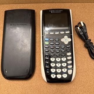 Texas Instruments TI 84 Plus C Silver Edition Graphing Calculator Black Cable