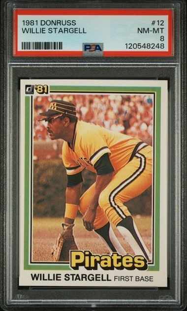 1981 Donruss #12 - WILLIE STARGELL - PSA 8 NEAR MINT !!