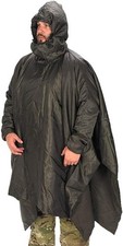 Snugpak Poncho Liner Black Water Repellent Lightweight Hooded One Size NWT