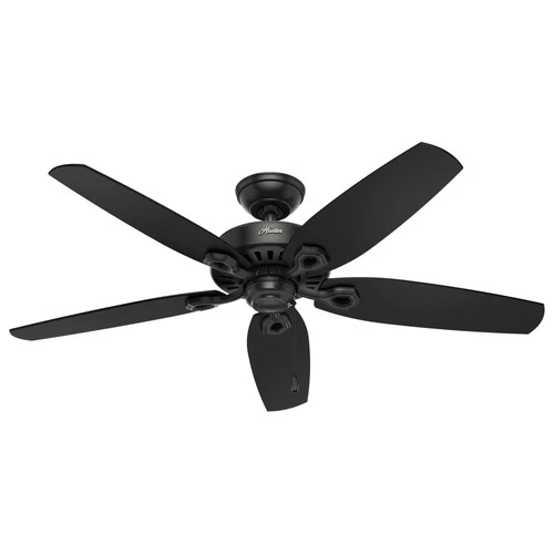 Hunter Fans - Builder 52 Inch Ceiling Fan with Pull Chain-Matte Black Finish - Picture 1 of 4