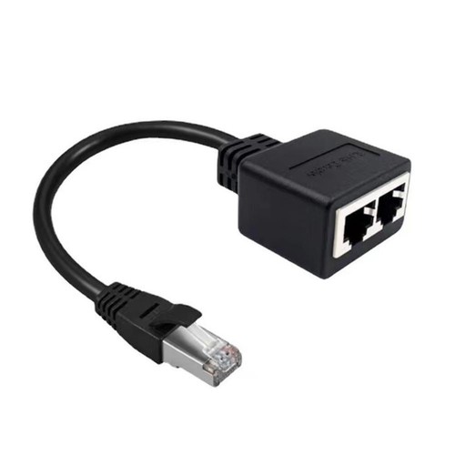 RJ45 Ethernet Cable Splitter 1 to 2 Network Adapter, Cable Ethernet I9C7 P6Q3 - Afbeelding 10 van 11