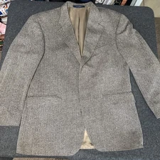 Ralph Lauren men's beige/brown tweed wool blazer or sport coat.