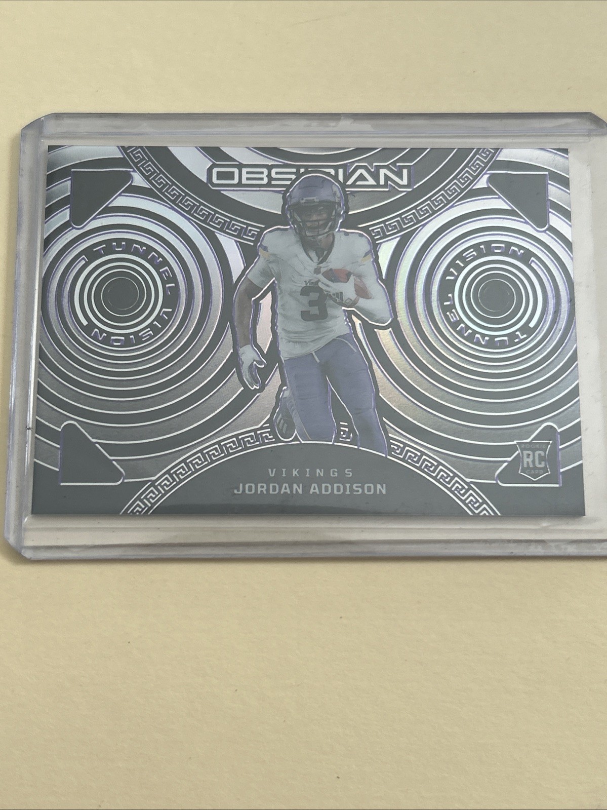 2023 Panini Obsidian - Tunnel Vision Jordan Addison Electric Etch Purple /75 RC