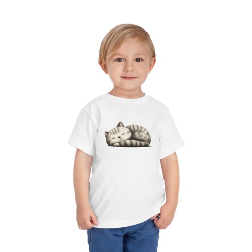 Adorable Cat Nap Toddler Tee, Cute Kids T-Shirt, Birthday Gift, Animal Lover, - Picture 8 of 25