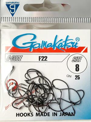 Gamakatsu F22 Größe #16 #14 #12 #10 #8 #6  b.nickel 25 Haken Fliegenbinden Japan