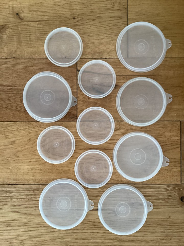 VINTAGE TUPPERWARE BUNDLE Spare Lid Bundle round Square x 33 Job Lot eBay