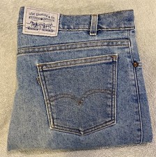 Vintage Levi  s Jeans Made In USA Medium Wash Relaxed Fit 40x32 Rare Distressed