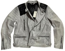 BELSTAFF MOTORRAD OFF WHITE LEDERJACKE BRANDN...