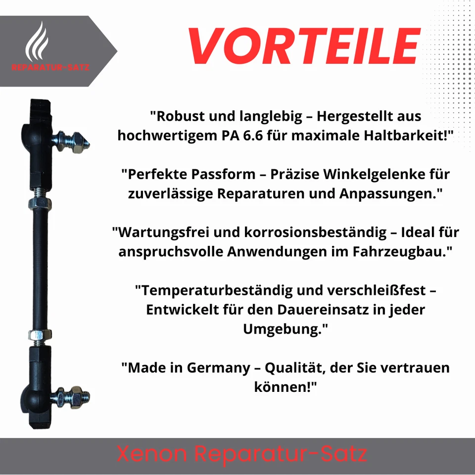 Xenon Reparatursatz mit PA 6.6 Winkelgelenken & M6 Edelstahls - Bild 3 von 4