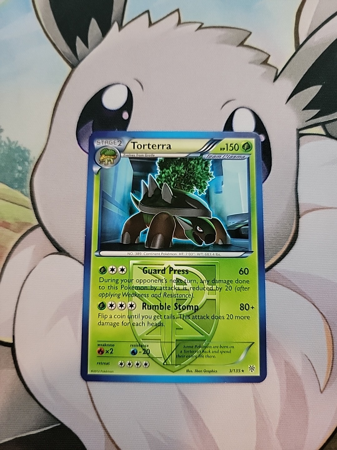 Pokemon TCG Torterra 3/135  Plasma Storm Regular Common Black & White W11