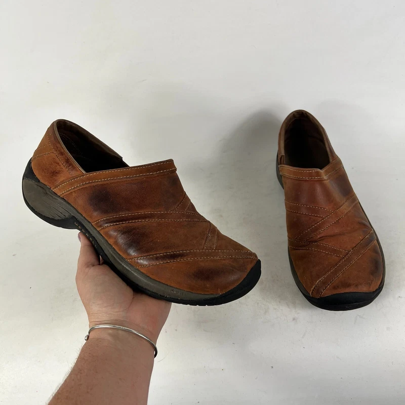 merrell encore eclipse dune leather slip-on comfort shoes