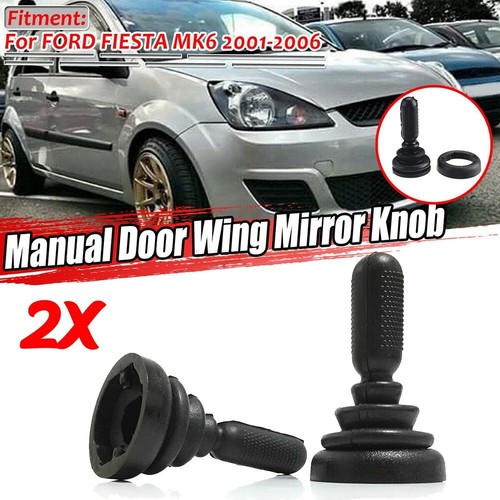 Universal Black Manual Door Wing Mirror Knob for Ford Fiesta MK6 2001