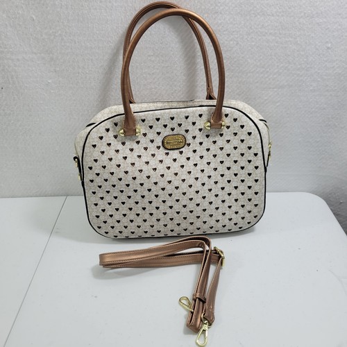 Cartera Brangio Italia Corazón Crema y Bronce Doble Capa con Cristal 31124-1Clo - Imagen 3 de 13
