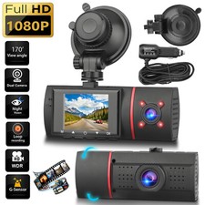 Dual Lens Car DVR Dash Cam Video Recorder G-Sensor 1080P HD Front/Inside Camera