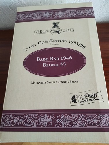 Steiff Baby Bär Club Edition 1995/96, blond, 35cm, Replik 1946 - Bild 7 von 8