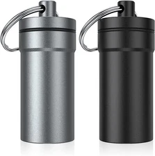 Portable Ear Plug Carrying Case, Urekt Waterproof Metal Earplug Case Keychain Co