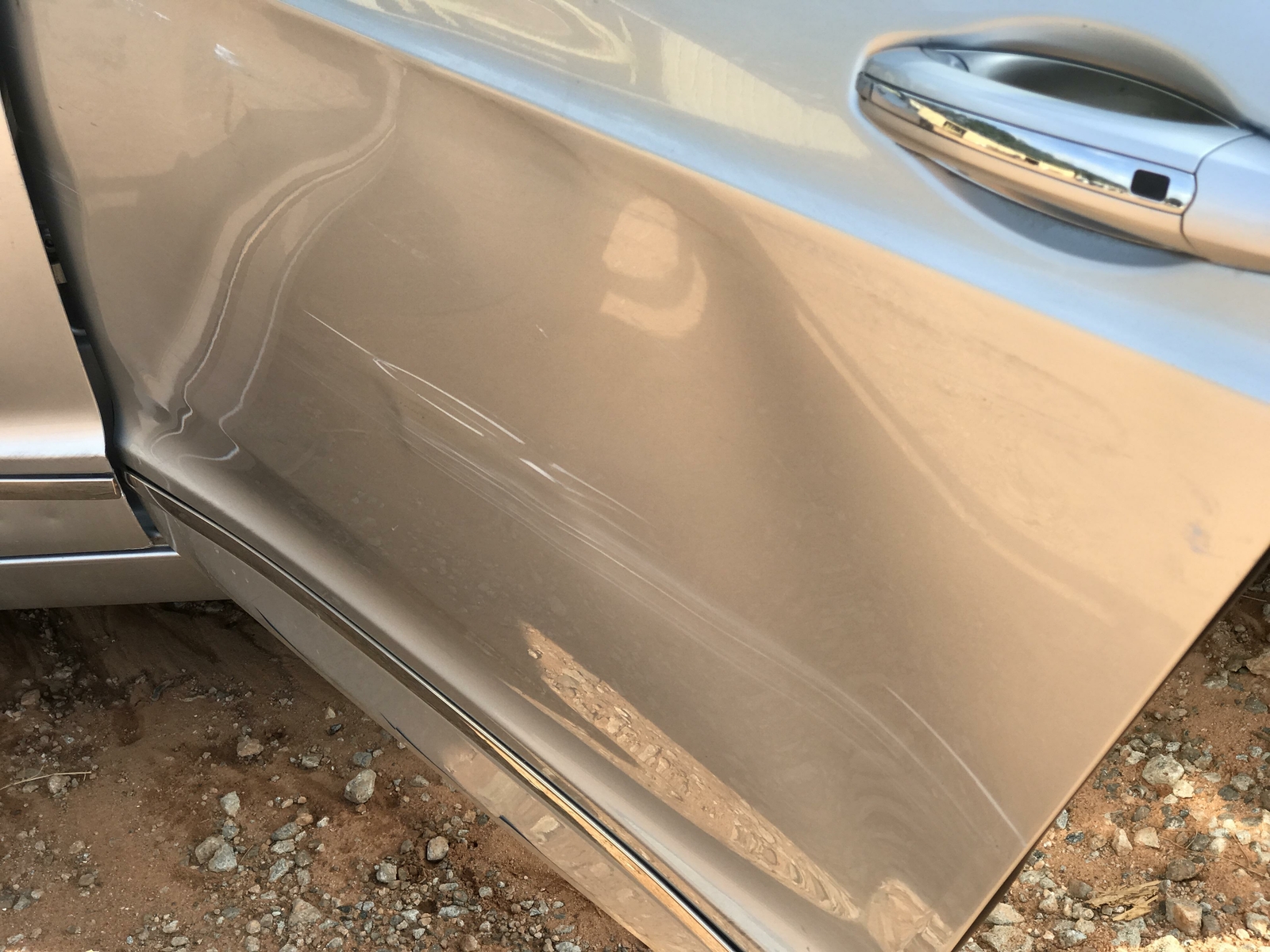 06-12 BENTLEY CONTINENTAL FLYING SPUR SEDAN REAR DOOR LEFT DRIVER SIDE DAMAGED