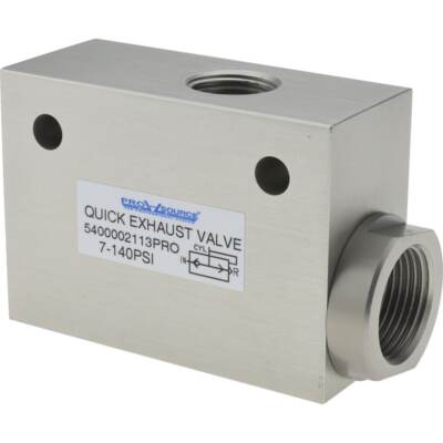 PRO SOURCE Aluminum Body Quick Exhaust Valve: 1/2'' NPT Inlet, 3/8'' Exhaust, 7...