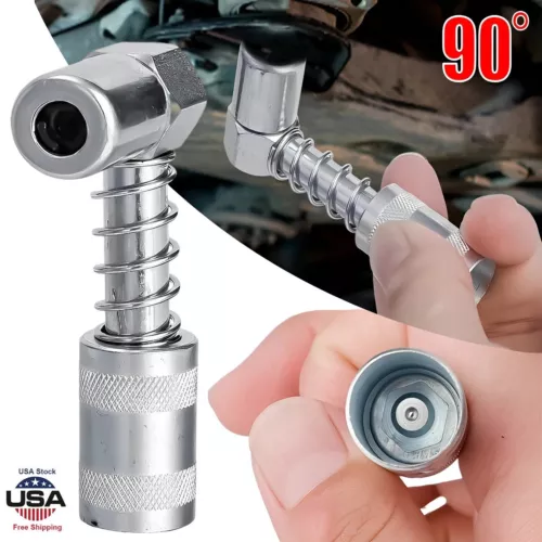 Grease Nozzle Adapter Grease Gun- Accessory 90 Degree Grease Coupler Adapter US - Picture 2 of 10