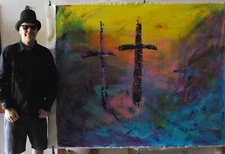 Mark W. Little, Original, Authentic, 72” X 60” Acrylic, Abstract, POP Art, Giant