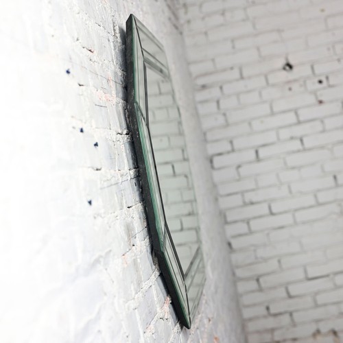 Vintage Modern Art Deco Revival Style Octagon Muti Panel Beveled Wall Mirror - Picture 18 of 22