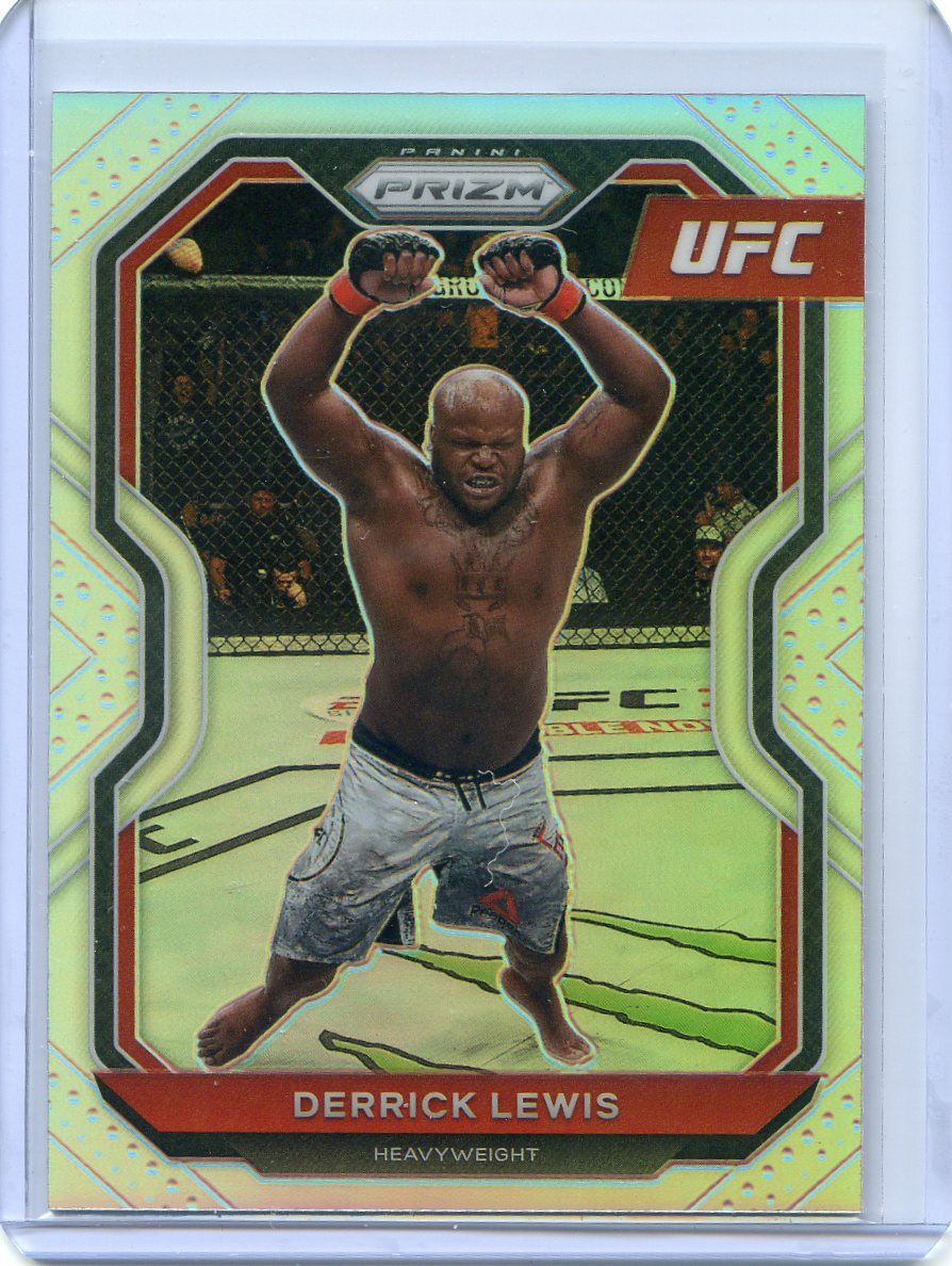 2021 Panini UFC Prizm Debut DERRICK LEWIS Silver Prizm Card No 100