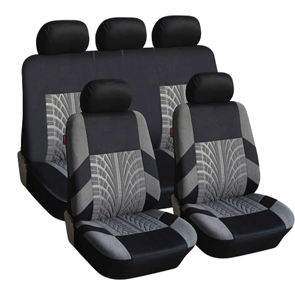 Universal Car 5 Seats Covers Full Set Front Rear Fit Auto Sedan SUV Truck Cloth - Imagem 2 de 4