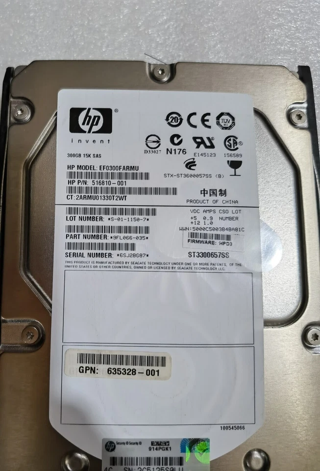 HP 300GB M6612 6G SAS 15K 3.5" LFF DUAL PORT DRIVE AP870A 583716-001 Hard Drive - Image 3 of 4