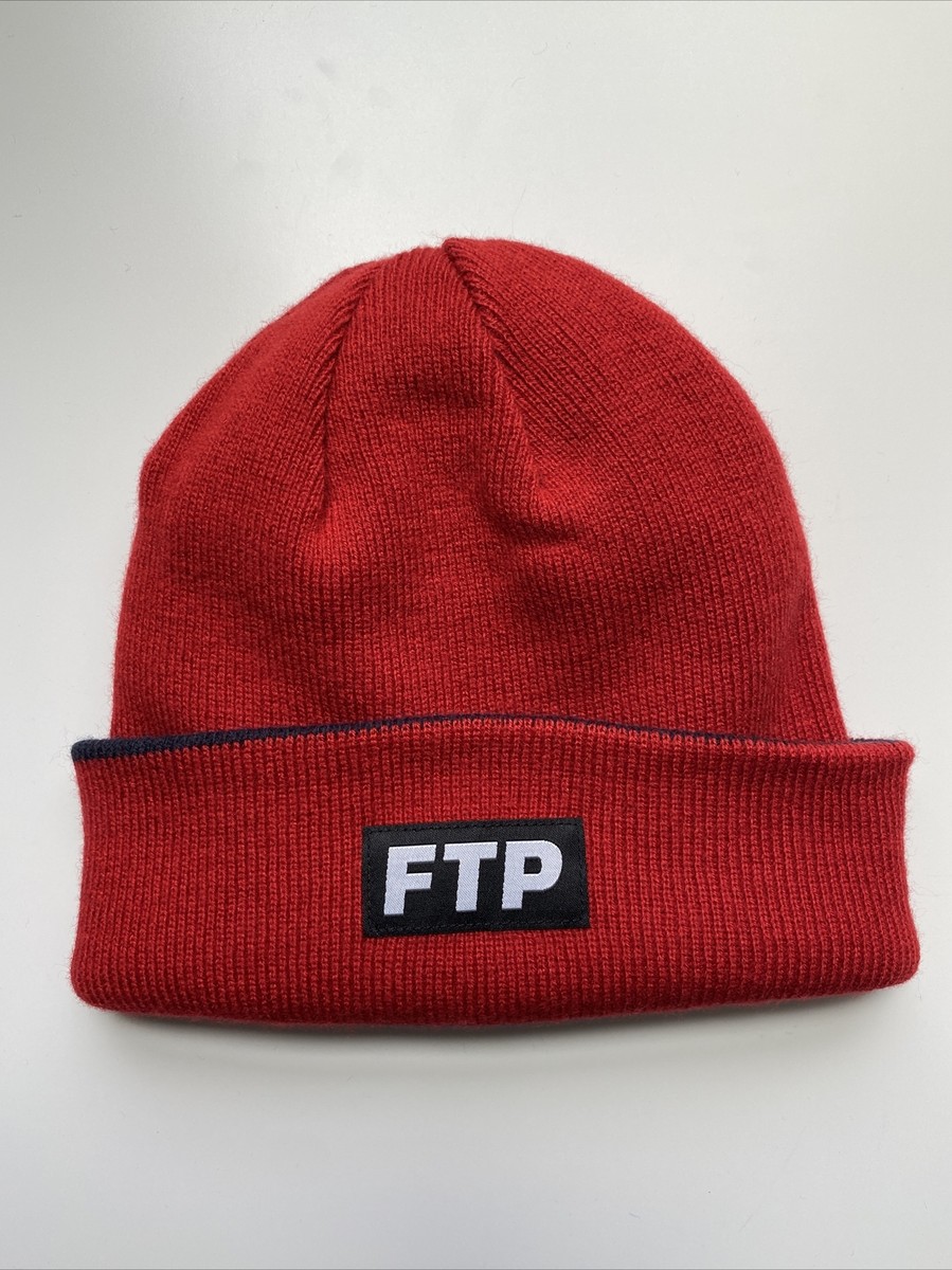 FTP Navy Red Reversible Box Logo Beanie Fuckthepopulation