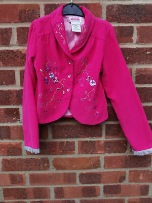 Flapdoodles Cordjacke rosa Baumwolle bestickt Alter 6 Jahre 