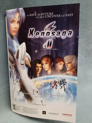 Xenosaga 2 PS2 Playstation 2 2004 Vintage Print Ad/Poster Official RPG Promo Art