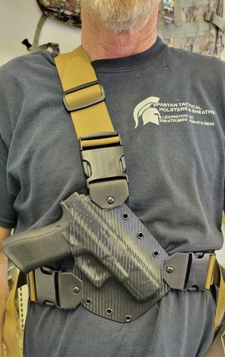  Passend für BYRNA LE/SD (passt bis zu 4X) Brustschlinge & Holster 2" Milspec Schlinge Adj - Bild 1 von 8