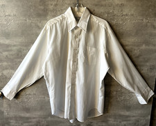 Vintage 1980s Sears Perma-Prest White Button-Up Dress Shirt Size 17 / 35