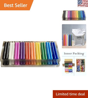 40 Slow Burning Colored Candles - Ideal for Parties, Altars, and Ceremonies
