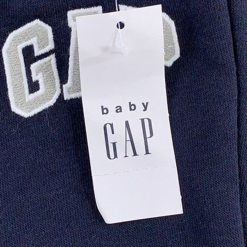 Baby Gap Toddler Size 5 Navy Fleece Logo Pull-On Jogger Pants NWT - Picture 5 of 5