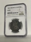1853 liberty seated half dollar Arrows And Rays NGC XF 45 Graded US Coin 50cents