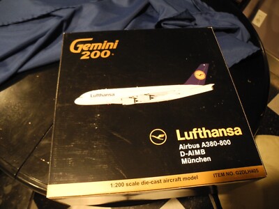 SUPER RARE Lufthansa Airbus A380-800 D-AIMB Gemini 200 1:200, NIB