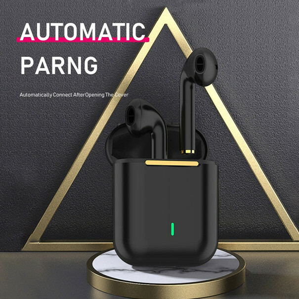 Écouteurs sans fil J18 à son stéréo True Wireless et commande tactile blanche