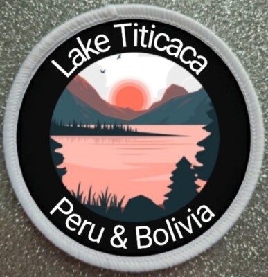3'' Titicacasee Peru & Bolivien Aufbügeln/Aufnähen Patch Abzeichen 
