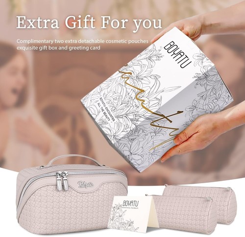 Elegant Large Makeup Organizer with Two Small Bags - Perfect Gift for Women - Picture 9 of 9